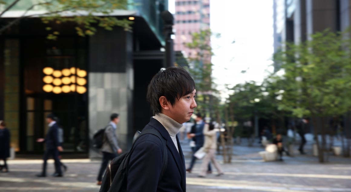 インタビューを受ける山木田さん②